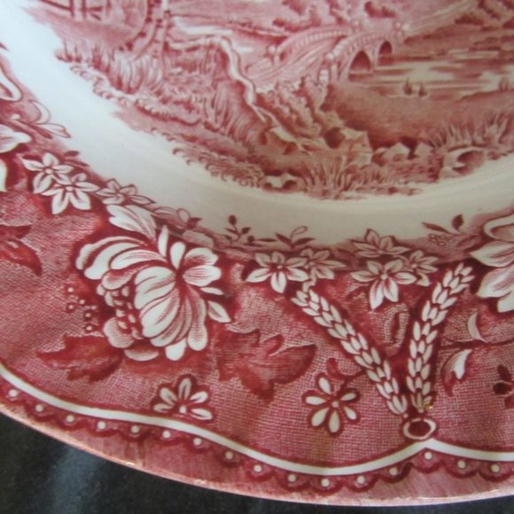 RETRO 70'S BARRATS STAFFORDSHIRE WARE ''ELIZABETHAN'' MADE IN ENGLAND RED BOWL - Picture 4 of 7